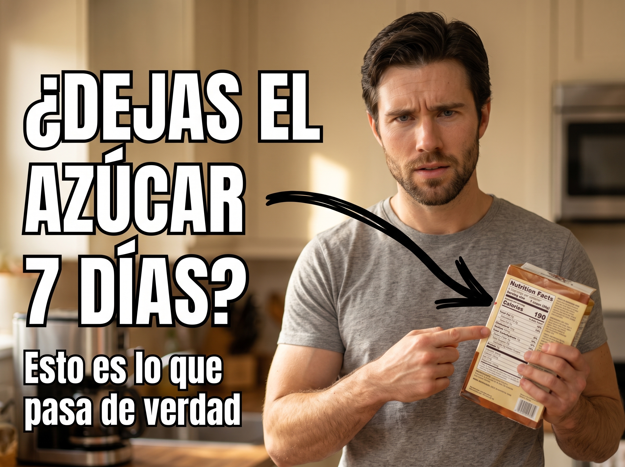 Dejas el azúcar durante 7 días