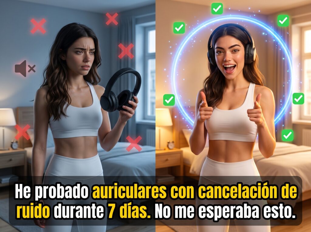 Auriculares con cancelación de ruido puestos